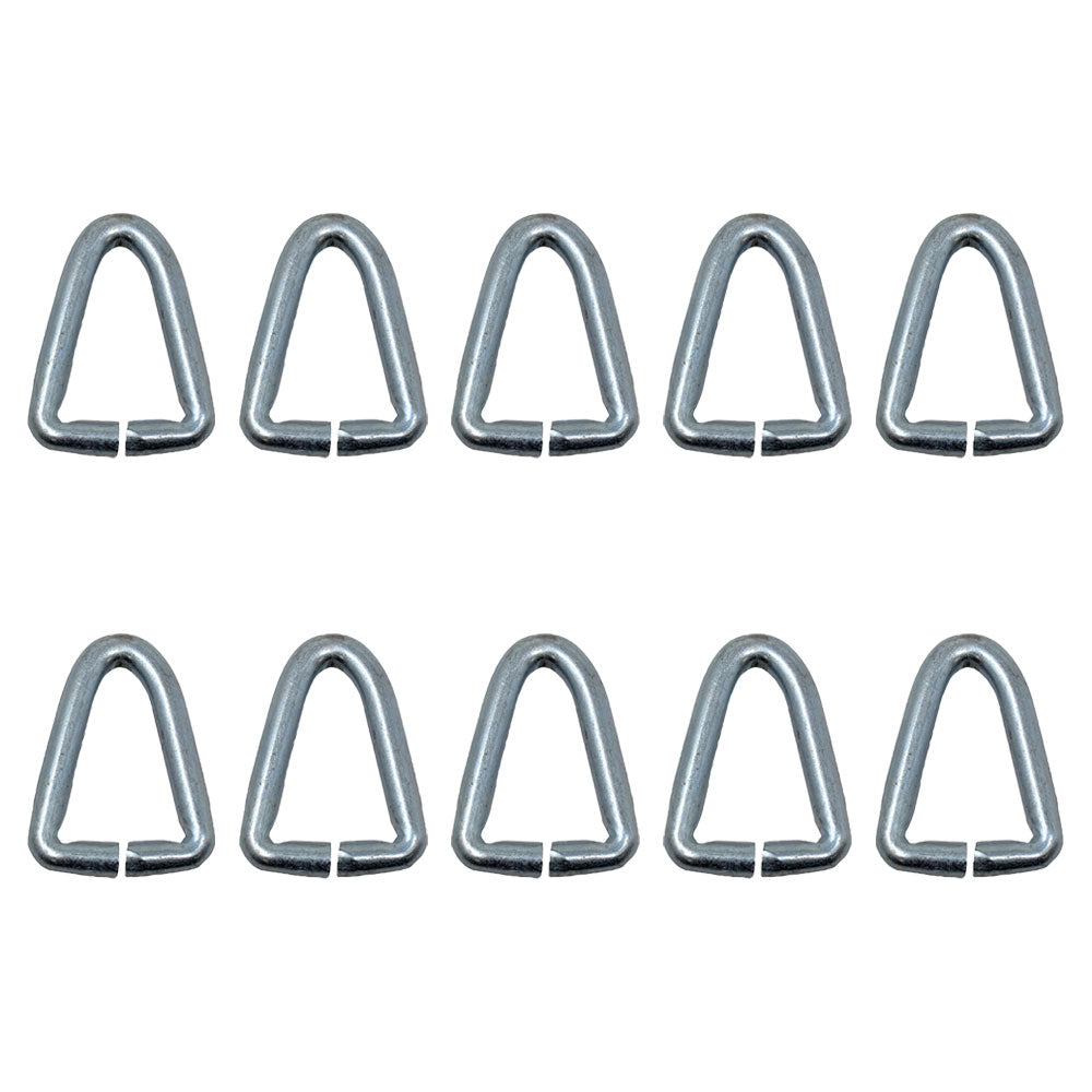 RELIABLE AFTERMARKET PARTS, INC® Set of 10 Flail Mower Blade to Hanger Link D Rings Fits Ford 907 917 222157