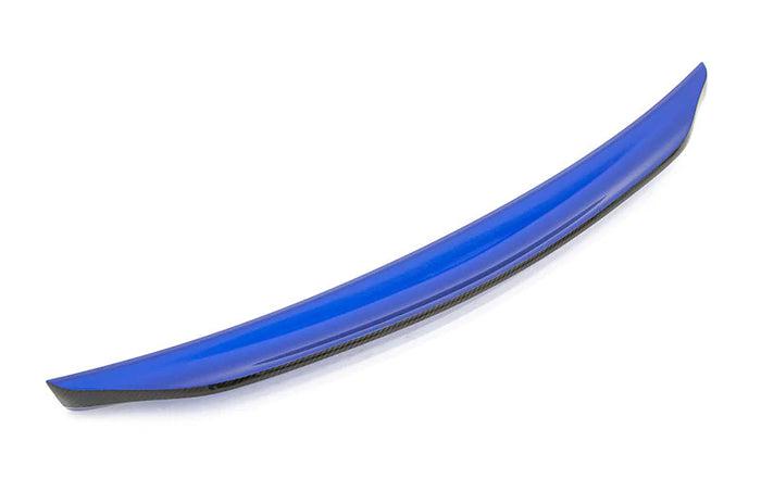 OLM Paint Matched Duckbill Spoiler w Carbon Fiber Center Line World Rally Blue WRX / STI 2015 2021   A.70188.1 K7X