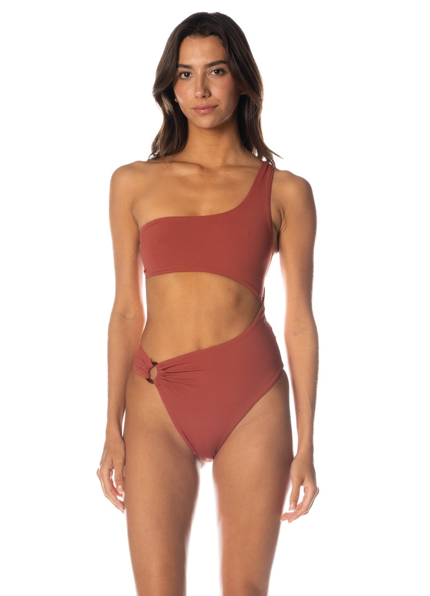 Maaji Burgundy Lousie Cut Out One Piece