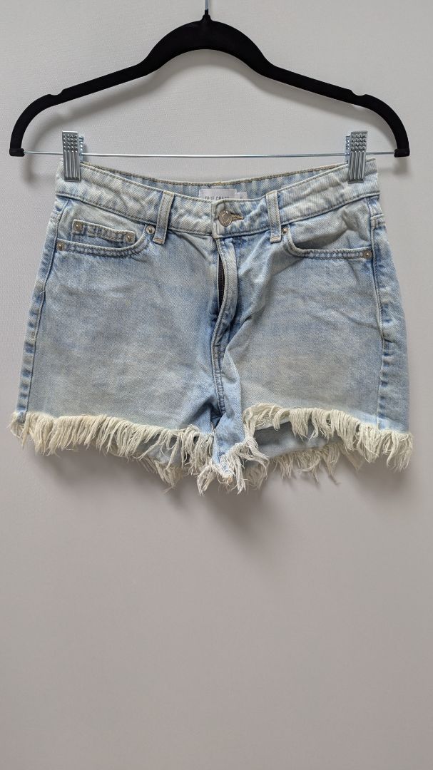 True Craft Light Wash High Rise Jean Shorts
