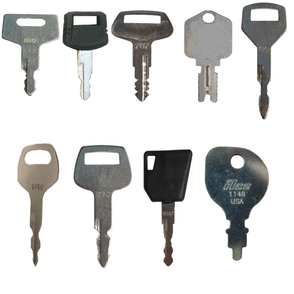RELIABLE AFTERMARKET PARTS, INC®  OD Set of 18 Keys For Heavy Equipment / Construction Ignitions