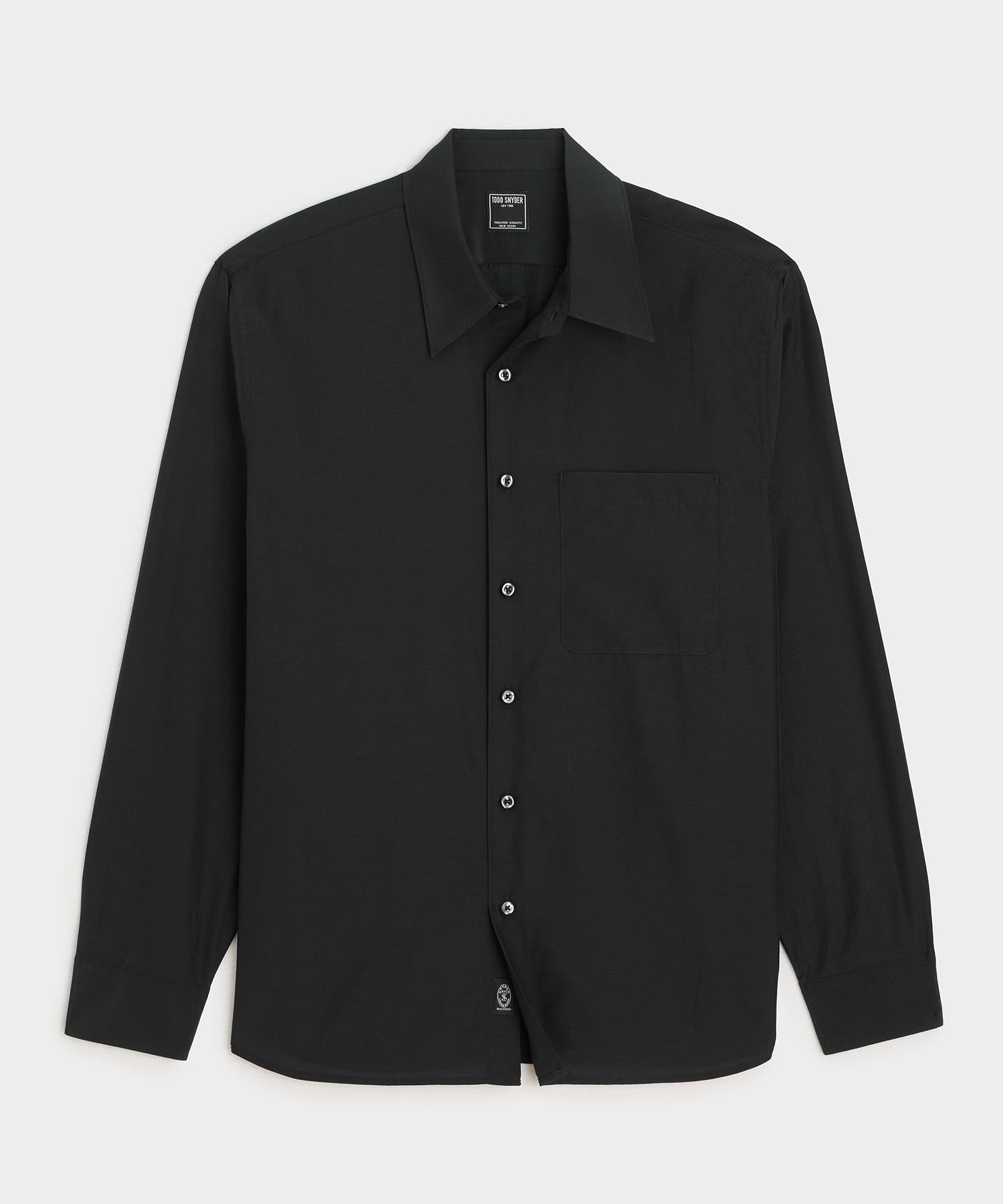 TODD SNYDER Relaxed Silk Cotton Point Collar Shirt