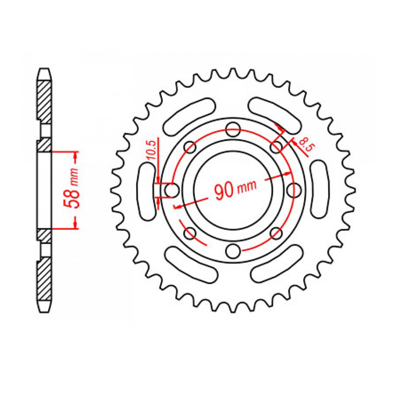 MTX PARTS MTX 279 (2) Steel Rear Sprocket #520