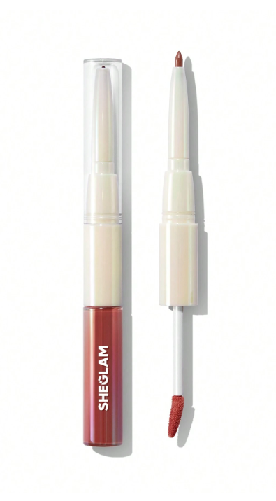 SHEIN PREORDER SHEGLAM Lip Rules Liner & Gloss Pen Golden Rule 2 In 1 Moisturizing Liquid Lipstick Judgey Match