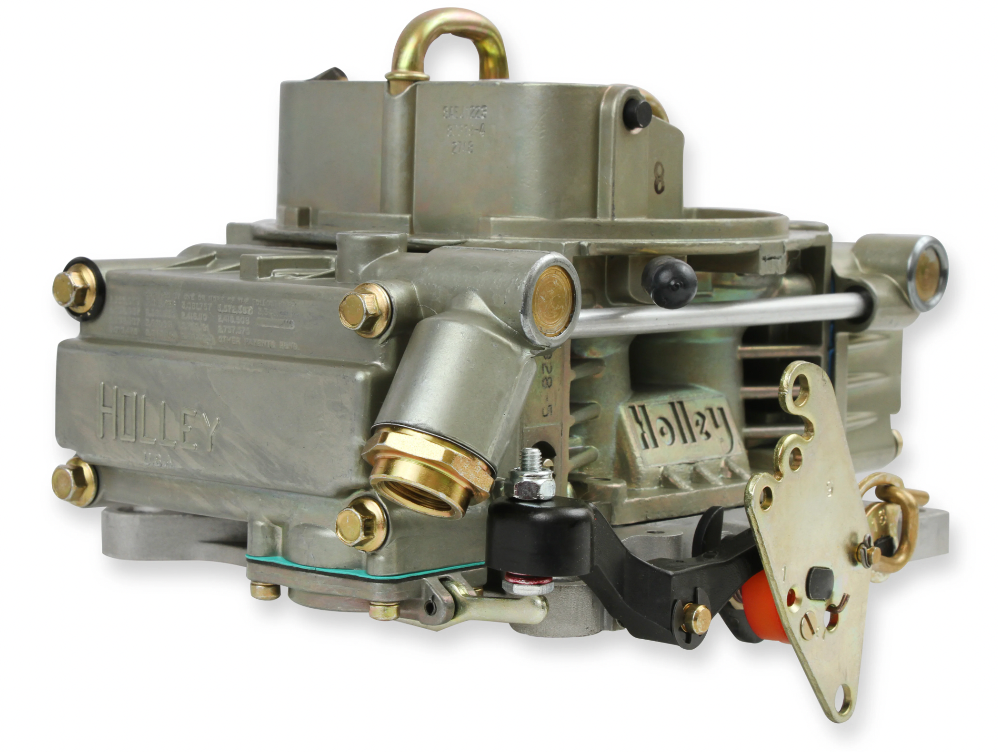 Holley® #0 80319 2 Marine Carburetor (600 CFM   4160   Vacuum Secondaries   Gold Dichromate   Gasoline)