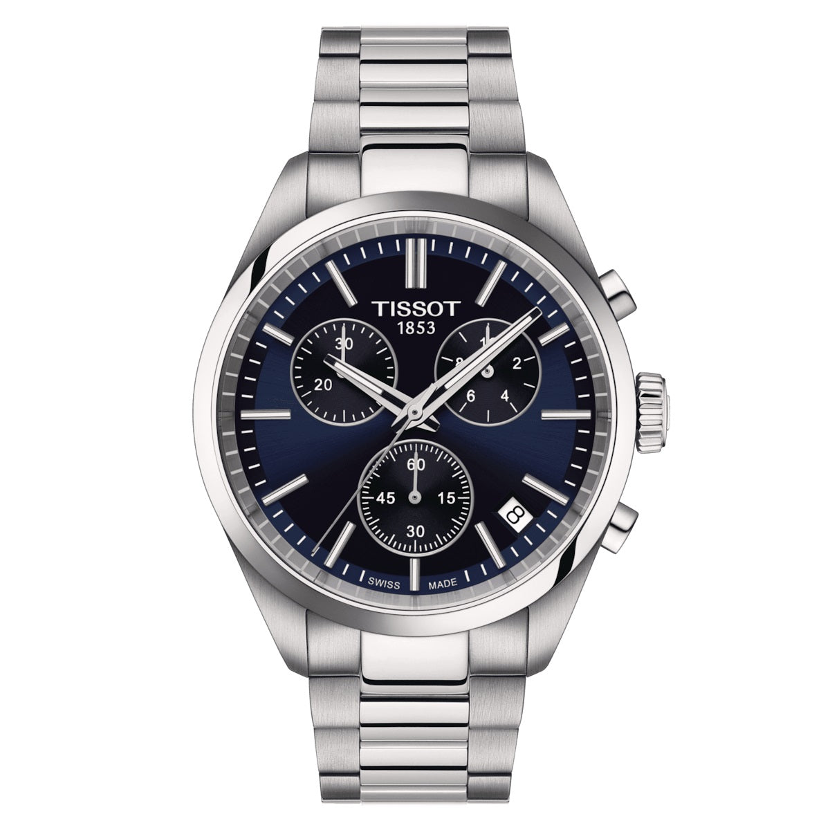 Tissot orologio Tissot PR 100 Chrono 40mm blu quarzo acciaio T150.417.11.041.00