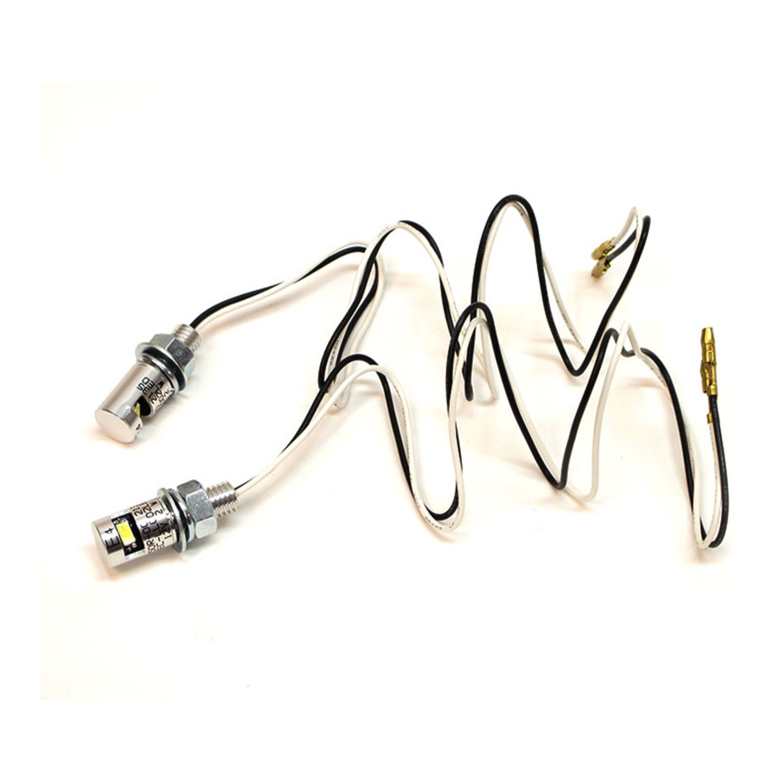 WHITES MOTORCYCLE PARTS WHITES NUMBER PLATE LED BOLT LIGHT 17x12 SIL (Pair)