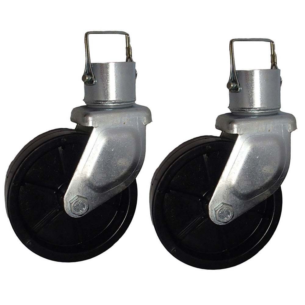 RELIABLE AFTERMARKET PARTS, INC®  FEDEX2DAY Two (2) 6" Trailer Swirl Jack Caster Wheels w/ Safety Pin 1200 lbs   Boat Hitch