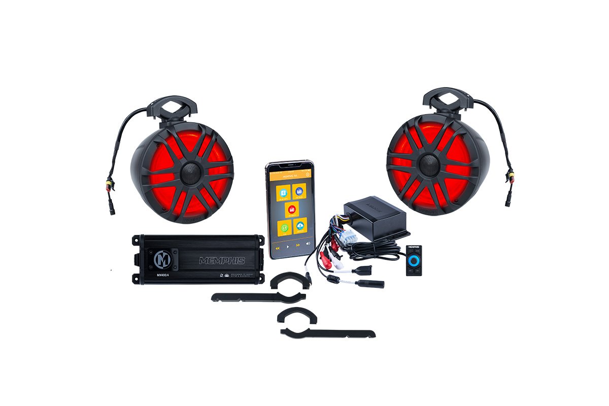 Memphis Car Audio UNKITPRO2 Universal 4 Speaker Side By Side Kit For Machines With Round Cages