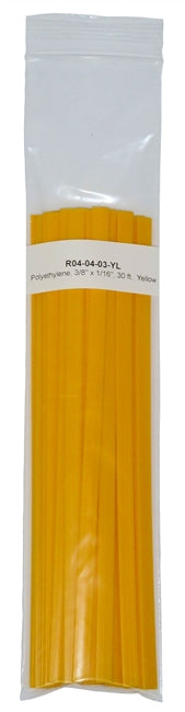 Polyvance R04 04 03 YL Polyethylene Strip (LDPE), 3/8" x 1/16", 30 ft., Yellow