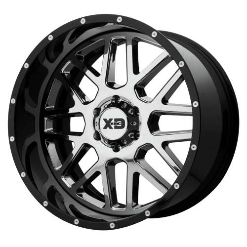 XD XD201 20X10 6X5.5 CHR BLK MILL LP  18MM Wheels