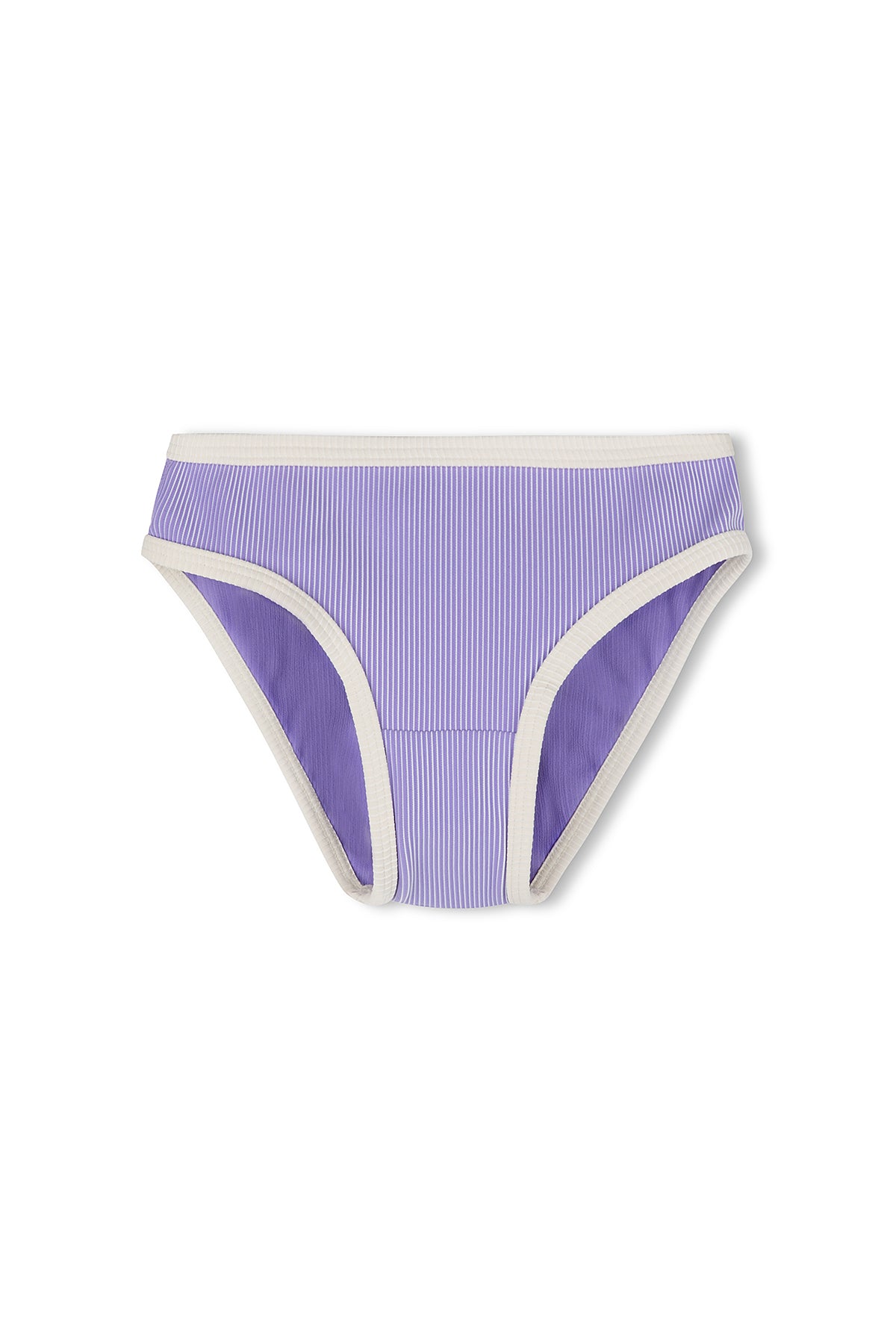ZULU & ZEPHYR Mini Stripe Rib Bikini Bottom   Grape