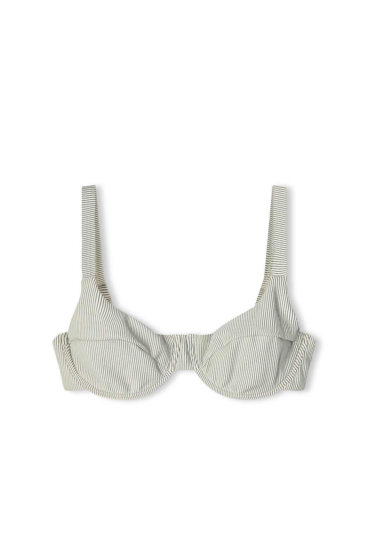 ZULU & ZEPHYR Signature Stripe Adjustable Bra Cup   Coconut