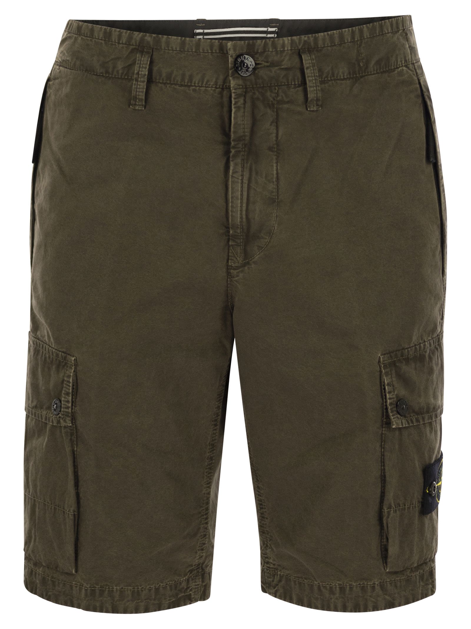 Shorts Bermuda Bermuda Slim Fit Stone Island avec poches à fermeture éclair