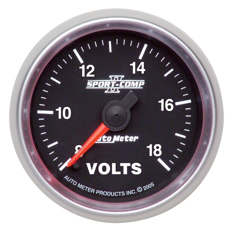 Autometer Sport Comp II 2 1/16in. 18V Digital Stepper Motor Electronic Voltmeter