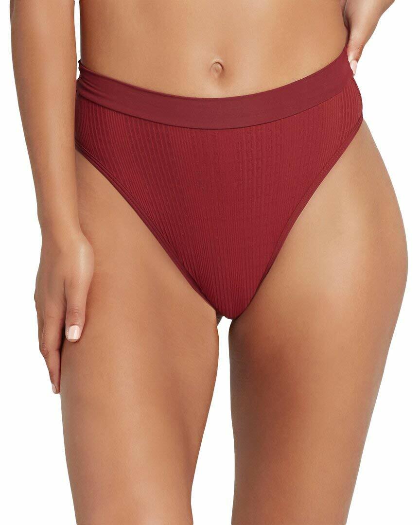 L*SPACE LSpace Pointelle Rib Frenchi Bottoms Sangria SM