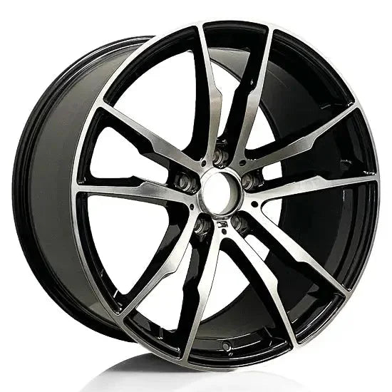 RAC B14 20x10 5x120 +45 74.1 Gloss Black With Machined Face