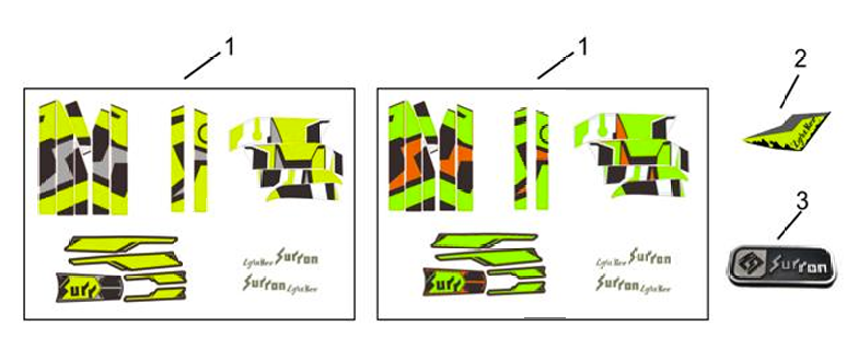 Surron Light Bee X OEM Decal Set (Green)