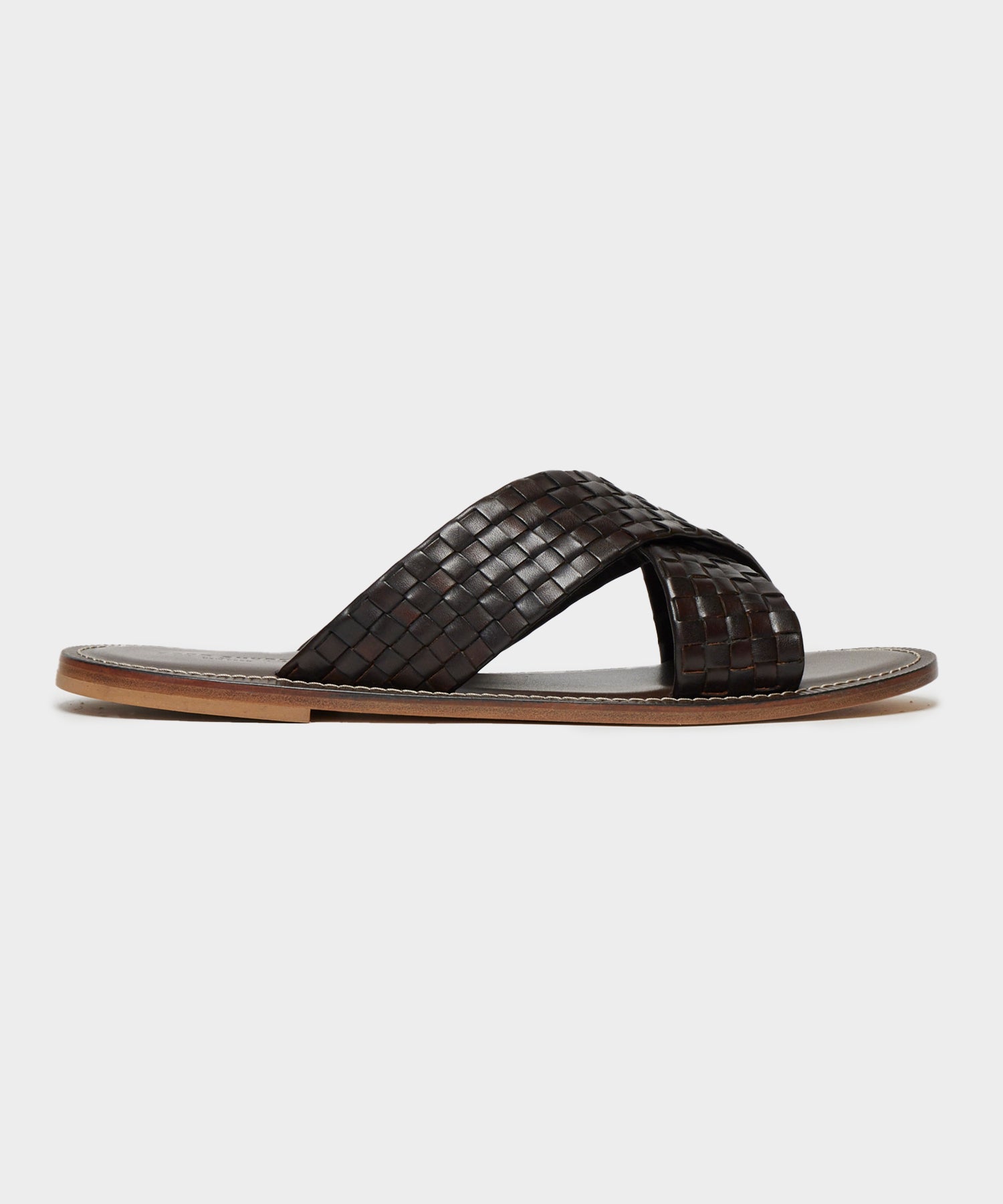 TODD SNYDER Tuscan Leather Woven Crisscross Sandal