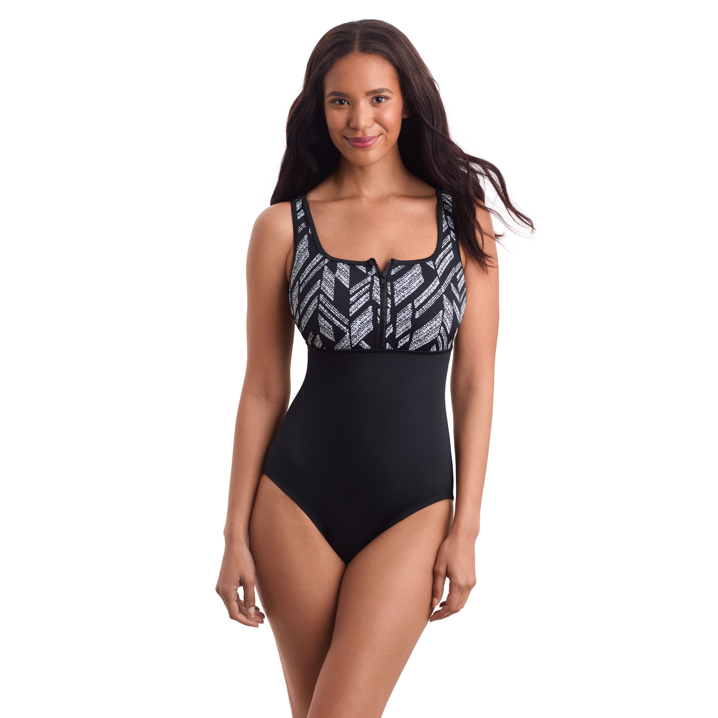 Penbrooke Scoop Neck Zipper One Piece
