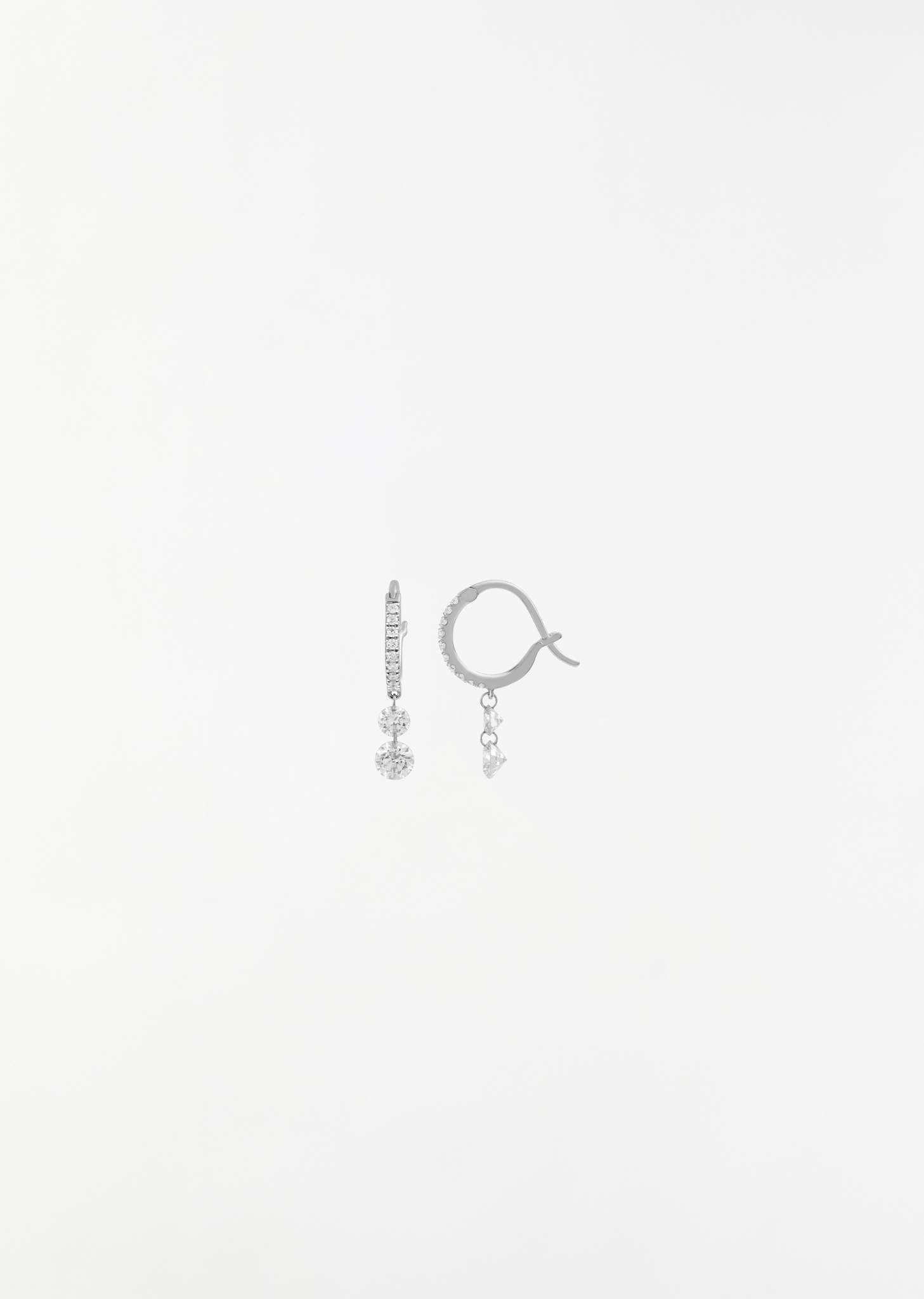 RAPHAELE CANOT Set Free WG Diamonds Duo Mini Hoops 0.70 cts