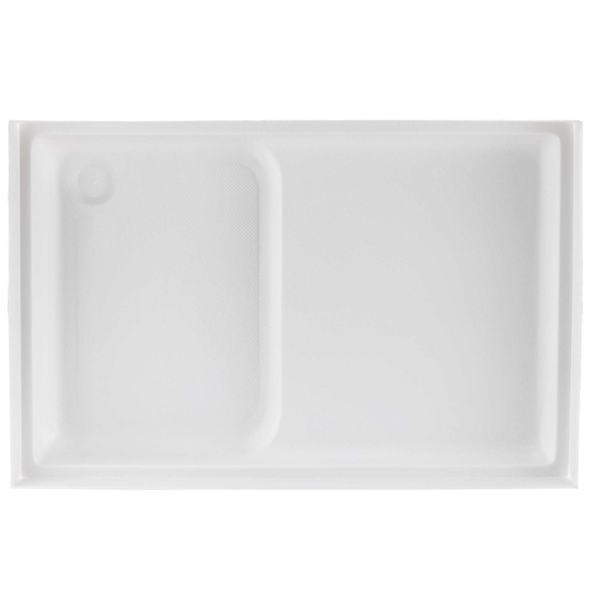  B TOUGH GRADE /B  RV Shower Pan Toilet Mount Combo 23" x 35" Corner Drain   White