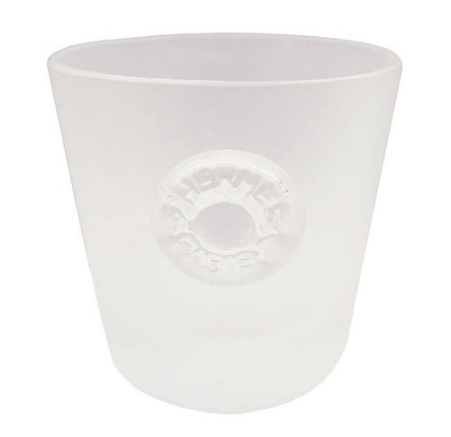 HERMES Paris Logo Sellier Serie Selle Shot Glass Crystal Clear H7.5cm Tableware