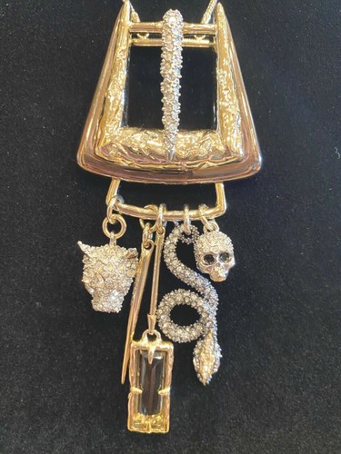 NWOT ALEXIS BITTAR CONVERTIBLE PIN TO NECKLACE BUCKLE WITH CHAIN