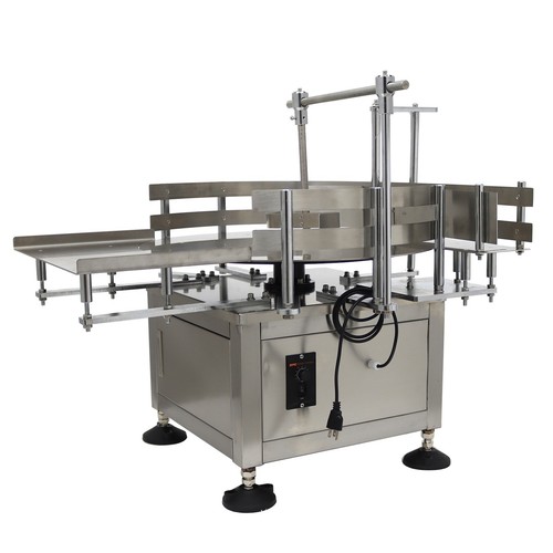 110V Desktop 23.6" Automatic Bottle Accumulation Table Rotary Bottle Conveyor