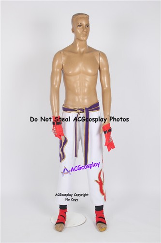 Kazuya Mishima Cosplay Costume pants and gloves belt and feet guards