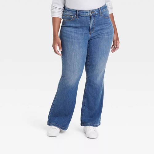 Women's High Rise Flare Jeans   Ava & Viv