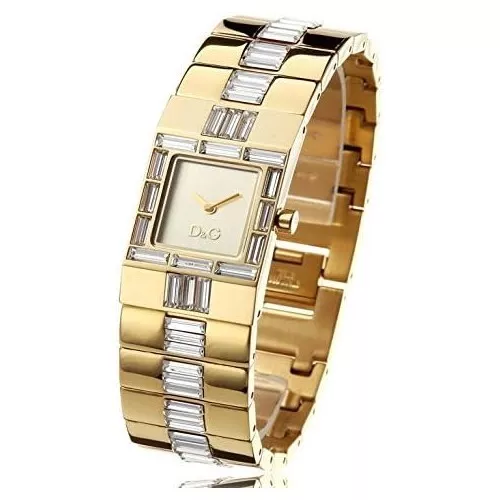 DOLCE & GABBANA Watch D&G TIME ROCKET DW0238 Quartz Zirconia Steel Belt G NEW