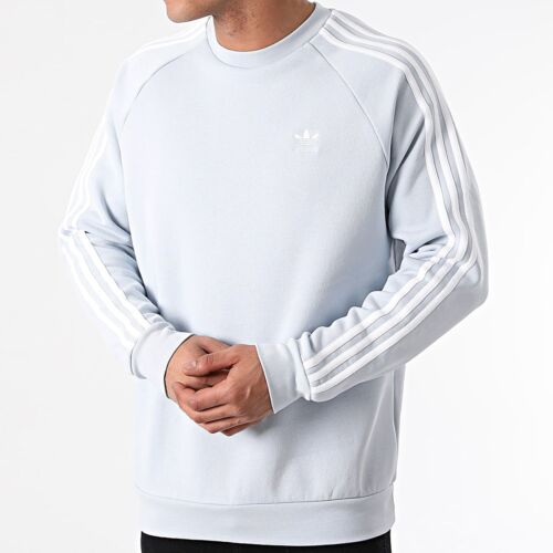 adidas Originals Essential 3 Stripe Crew Sweater Sweater Halo Blue