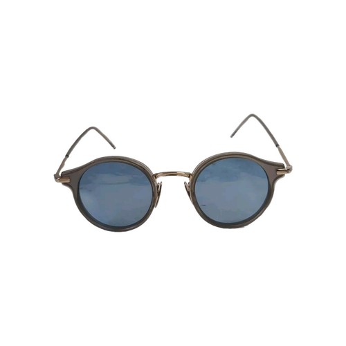 Authentic THOM BROWNE Round Sunglasses TB 807 B T GRY GLD 45