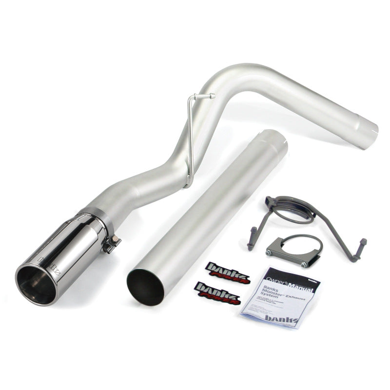 Banks Power 07 12 Dodge 6.7L SCLB Mega Cab SB Monster Exhaust Sys   SS Single Exhaust w/ Chrome Tip