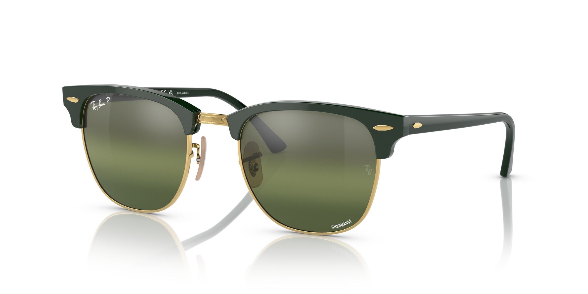 Ray Ban Clubmaster 0RB3016 1368G4 55 Green On Gold  Silver Green