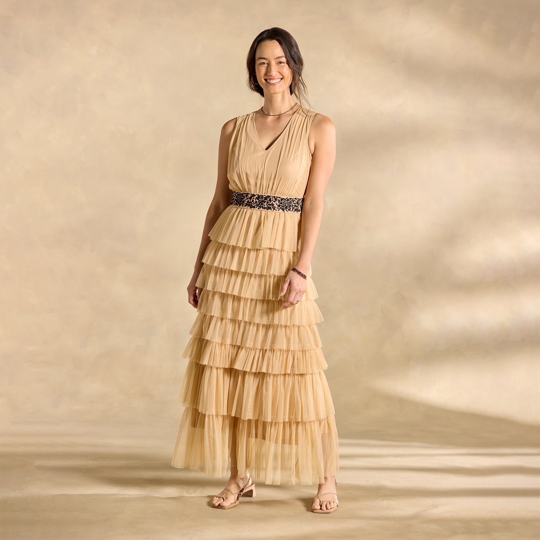 SUNDANCE Millbrae Mesh Dress  Petite