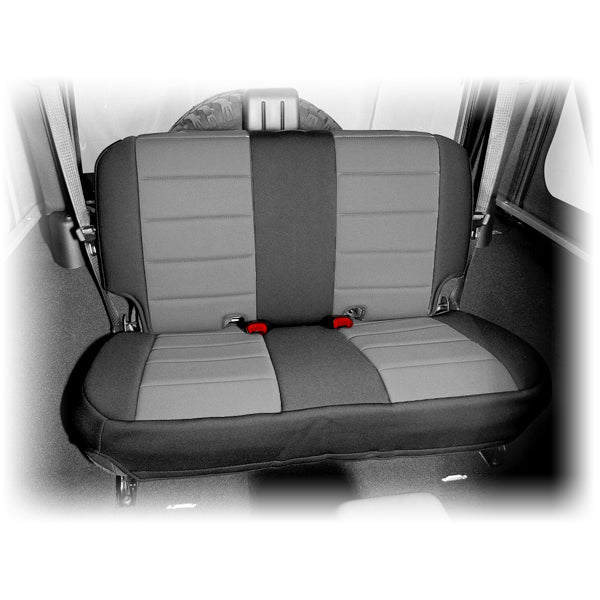 Rugged Ridge 13265.09 Seat Cover, Rear, Neoprene Black/Gray; 07 18 Jeep Wrangler JK