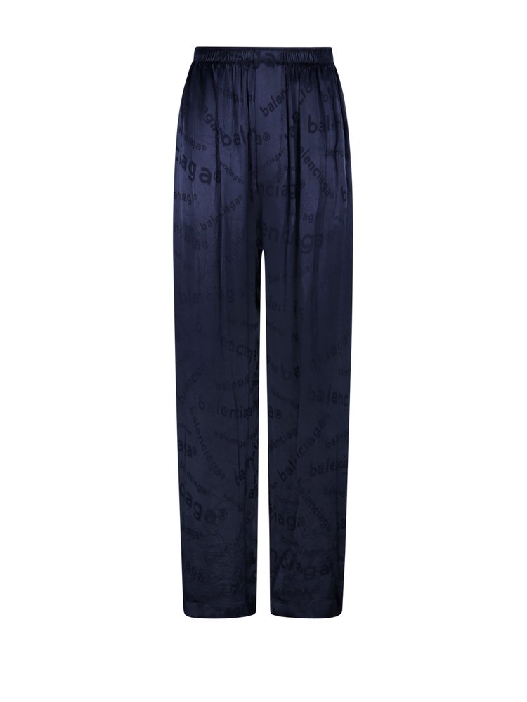 BALENCIAGA Midnight blue silk pyjama pant