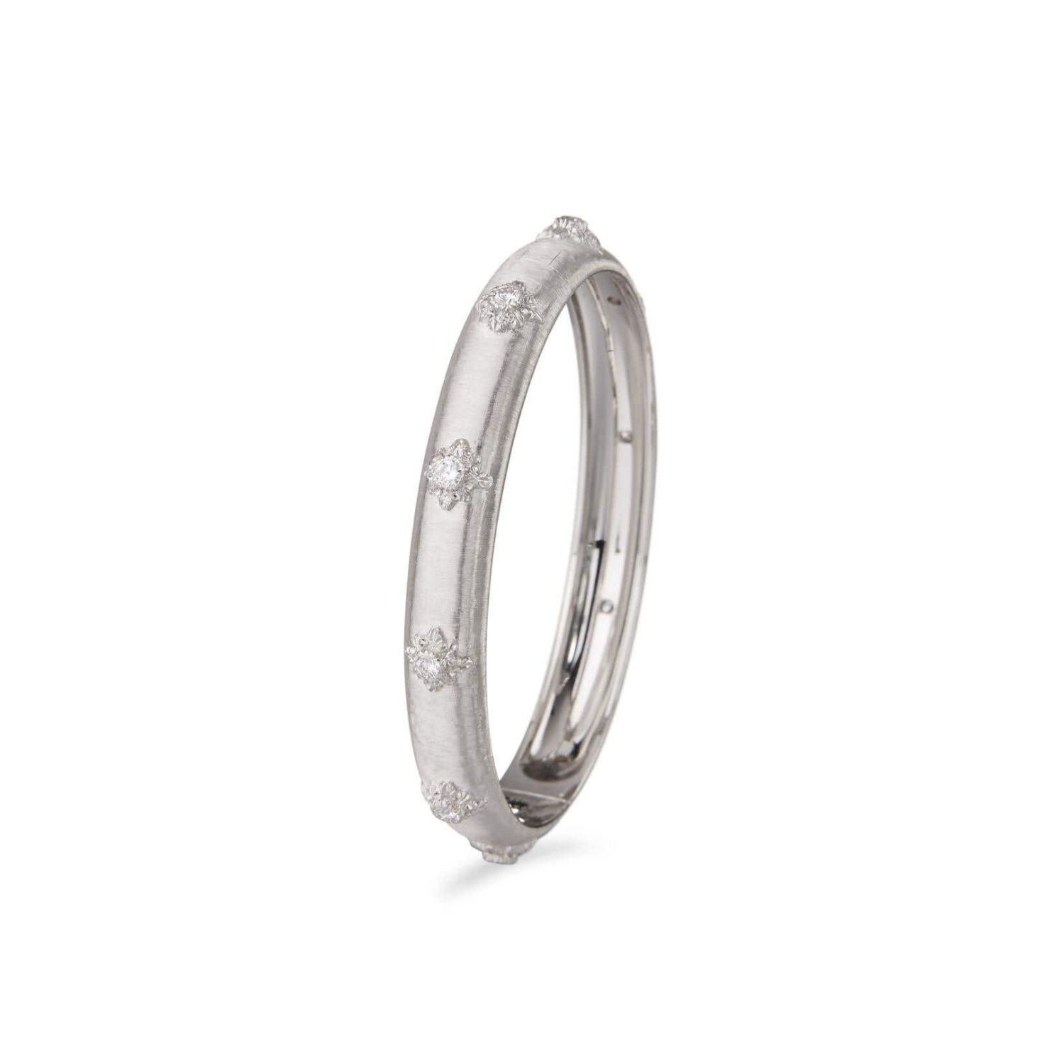 BUCCELLATI Macri Bombe 18K White Gold Diamond Bracelet