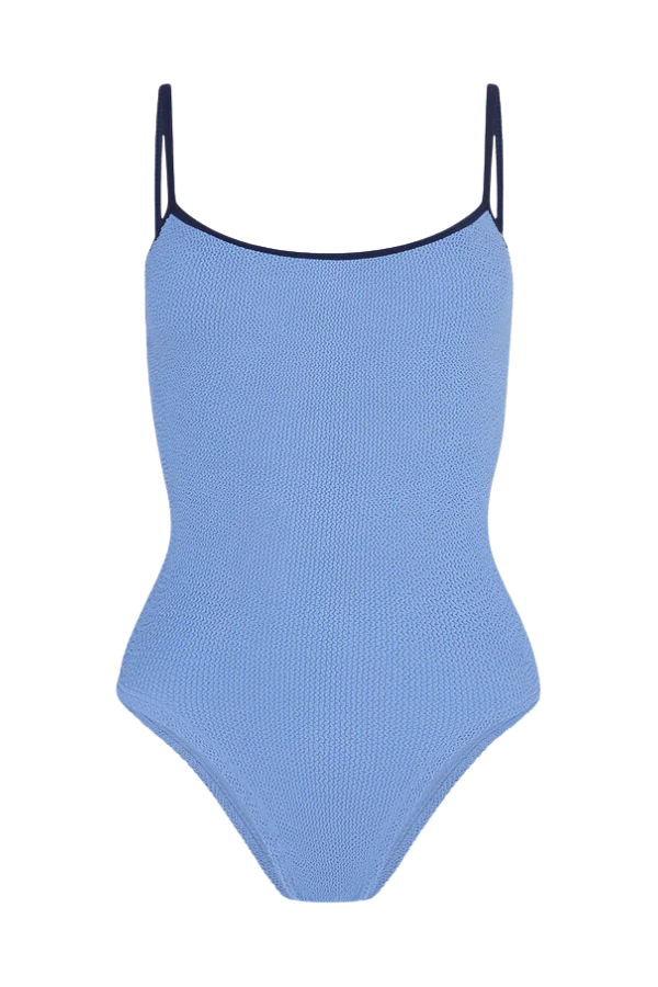 HUNZA G Pamela Swim Contrast Cornflower Navy
