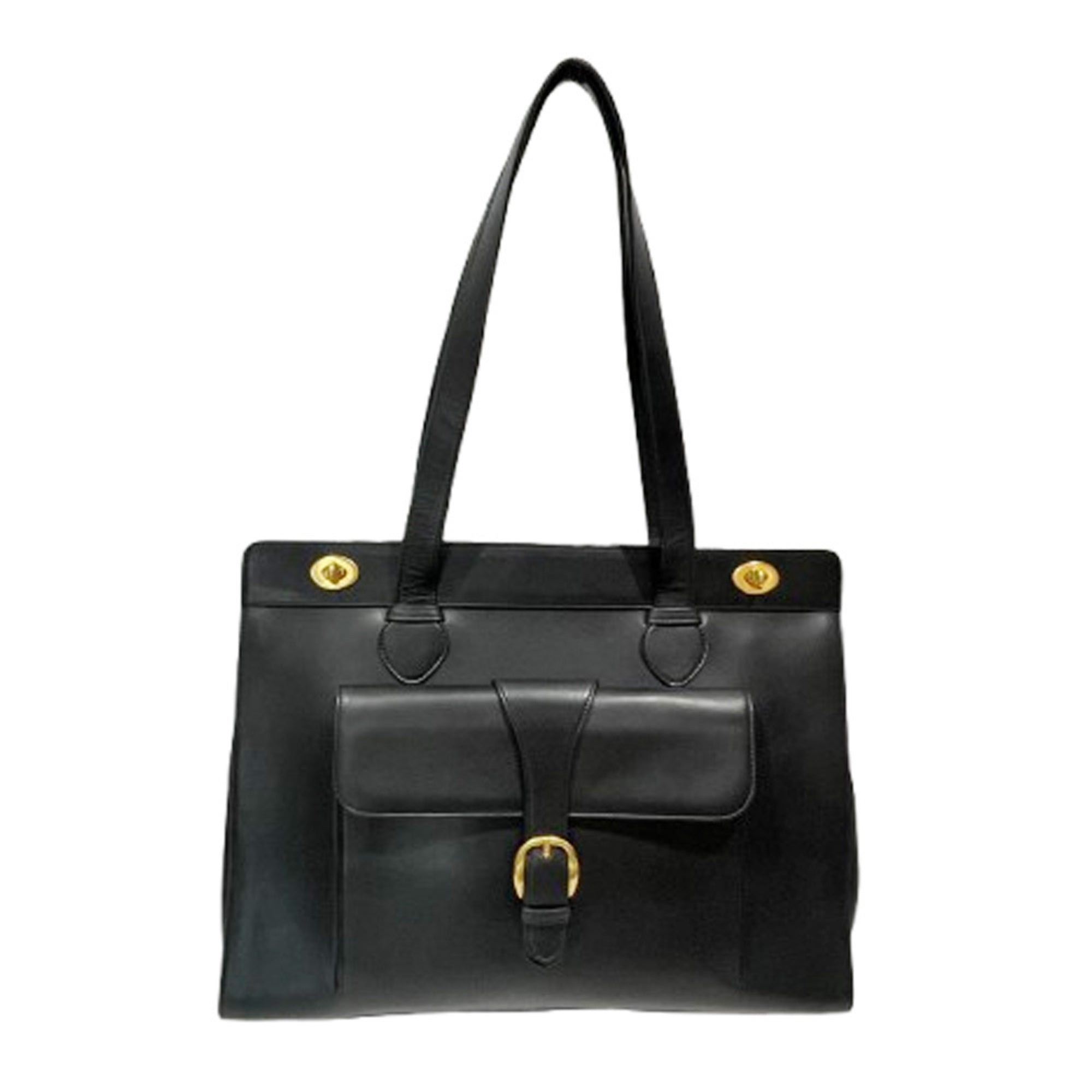 GUCCI Gucci Tote Bag Turnlock Belt Design Vintage Women's 002.14.0258 Black 20502834
