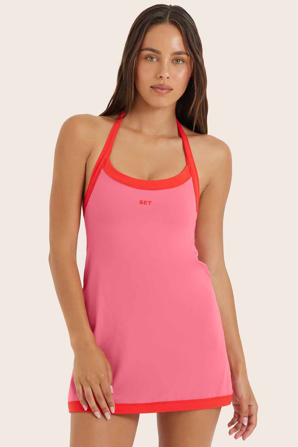 SET ACTIVE SPORTBODY® SPORTY HALTER DRESS   LOTUS