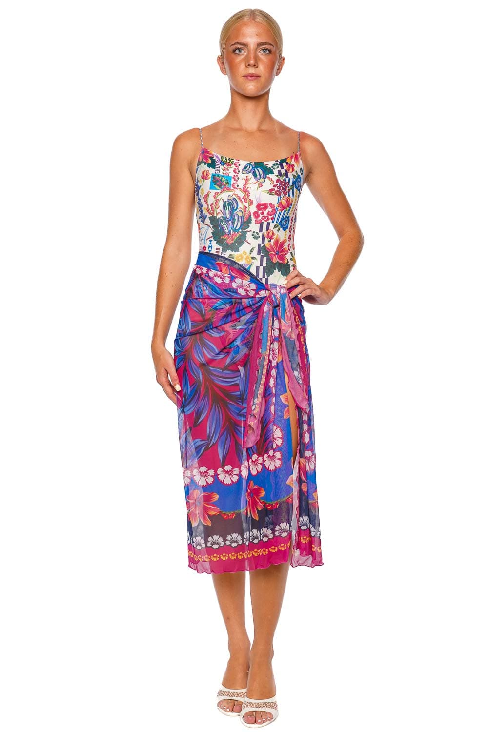 AGUA BENDITA Marine Citrus Pareo Cover Up