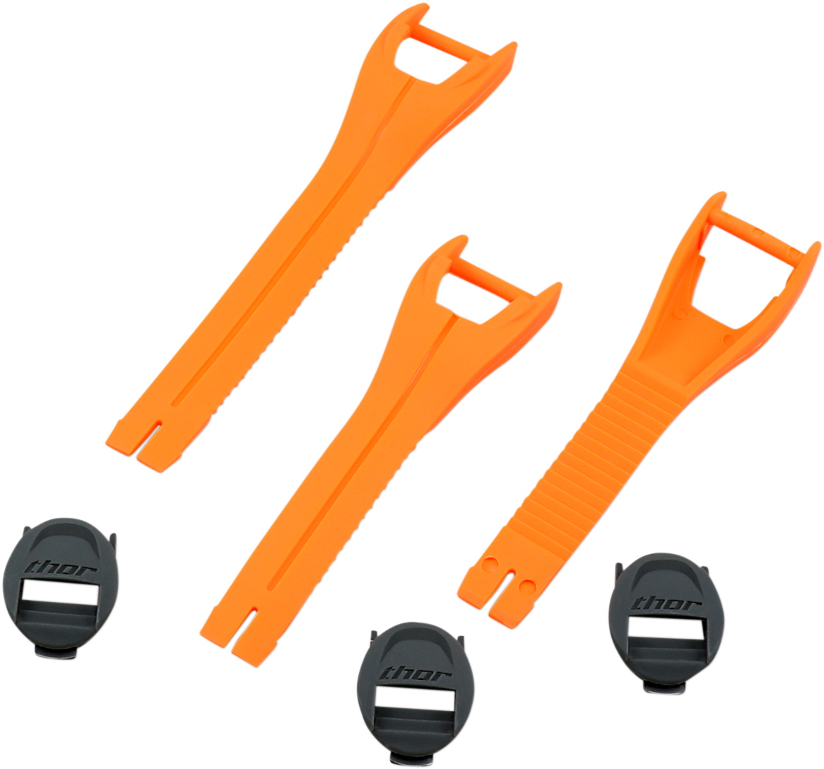 THOR Blitz XP MX Boot Straps   Youth   Orange   Size 1 7   Part 3430 0878