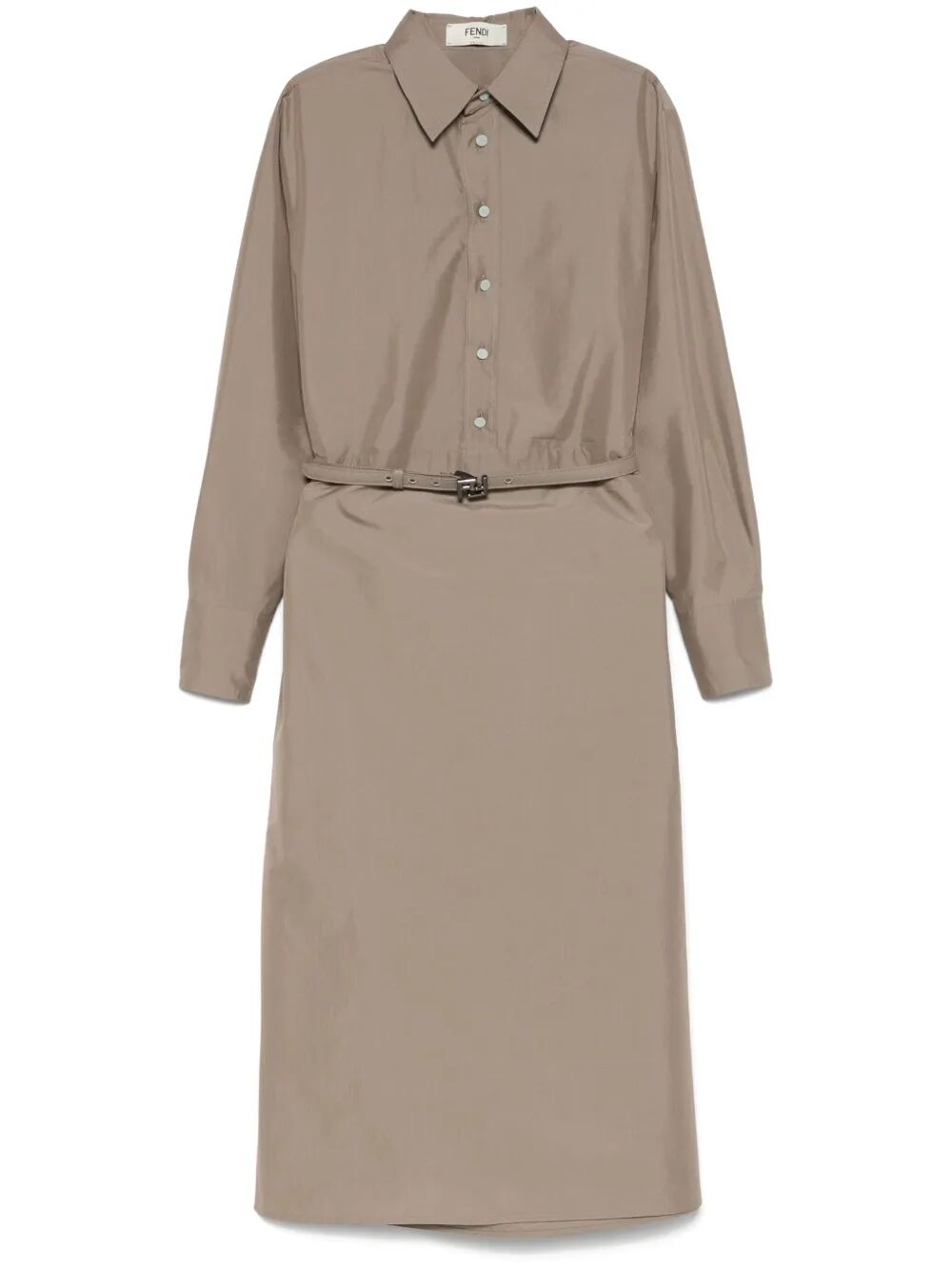 FENDI Abito Camicia In Popeline Con Cintura