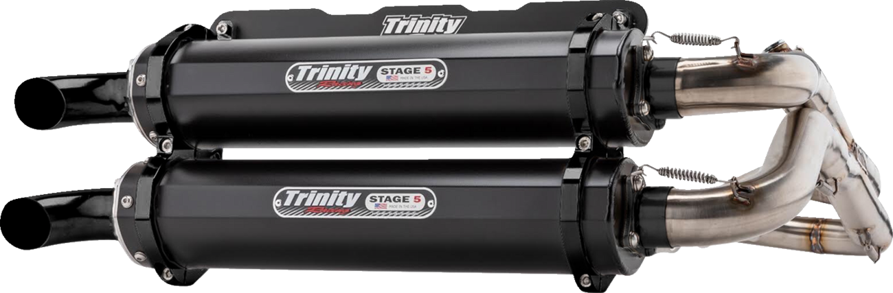 TRINITY RACING Dual Exhaust   Cerakote Black