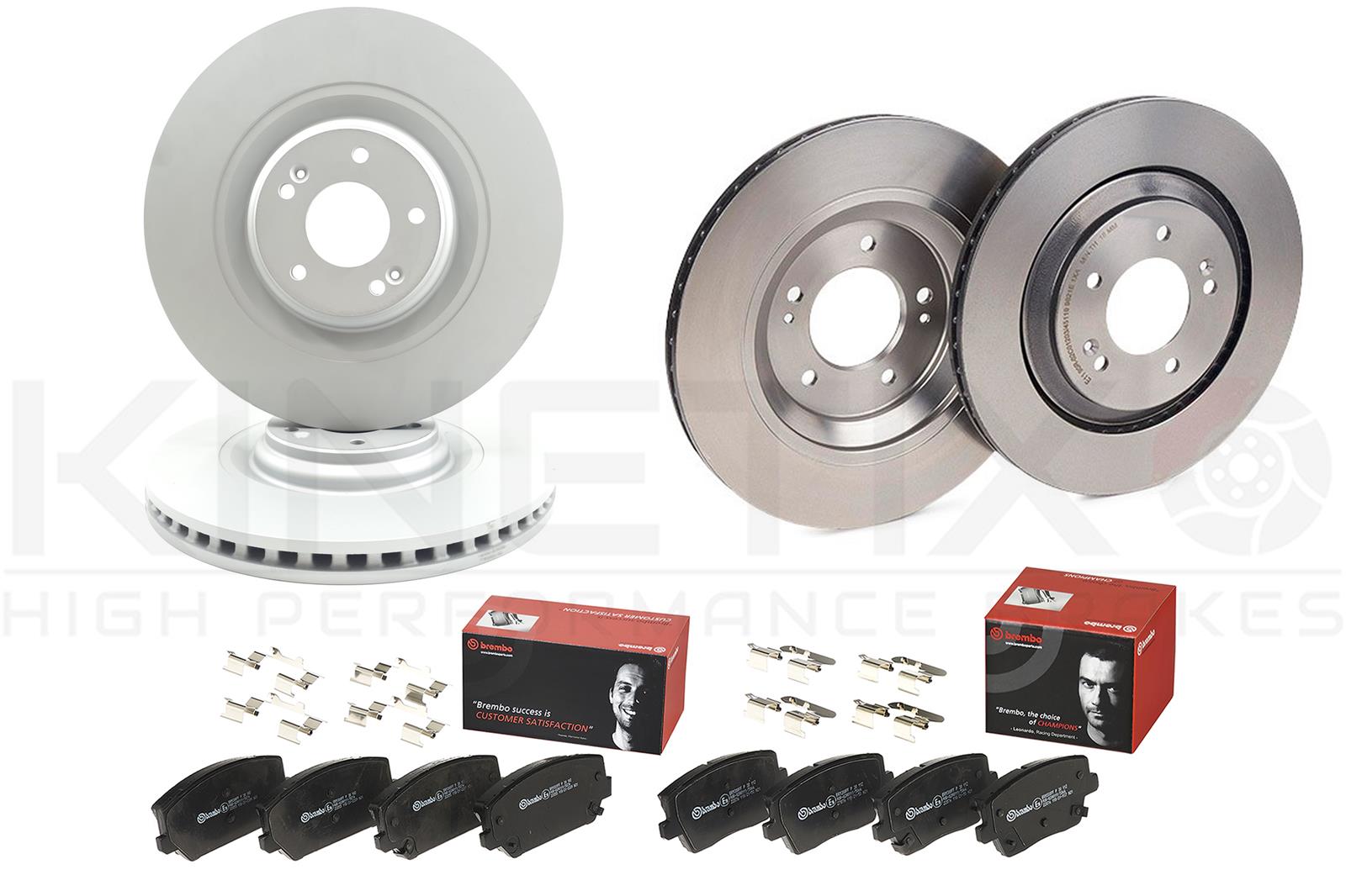 KINETIX FOR HYUNDAI I30 N KONA N 2.0 N 21  FRONT REAR BRAKE DISCS BREMBO PADS 360mm 314m