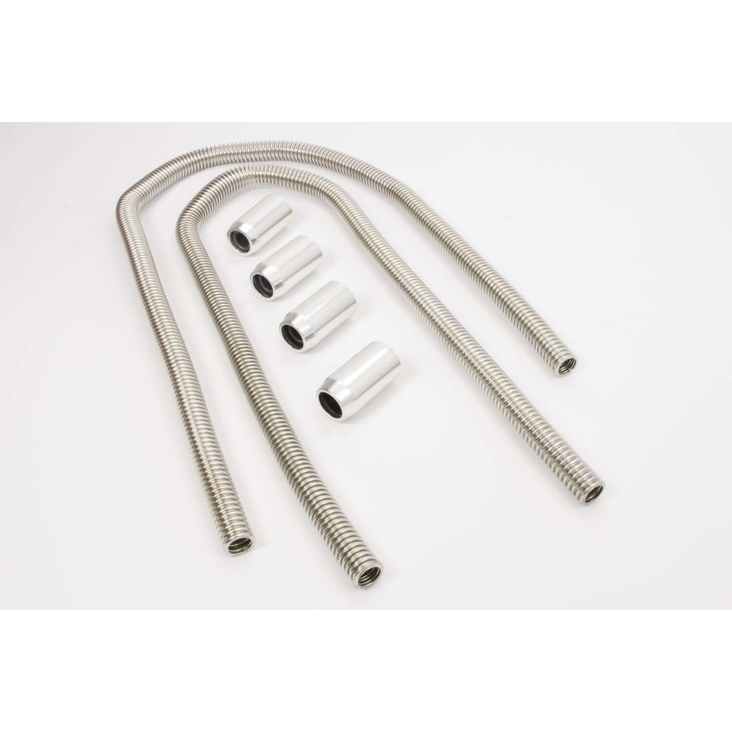 Racing Power 3/4 OD Hose Heater Hose Kit Polished End Caps/Adapters/Clamps/Reducers Stainless Polished   Kit