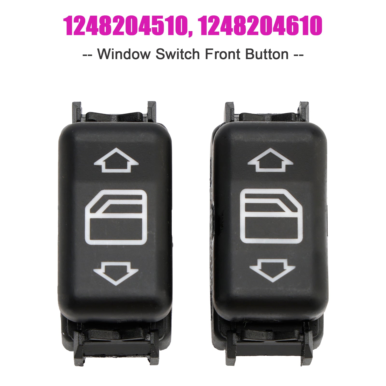 VIPIH 2X Console Power Window Switch Front Button for Mercedes Benz W124 S126 W190